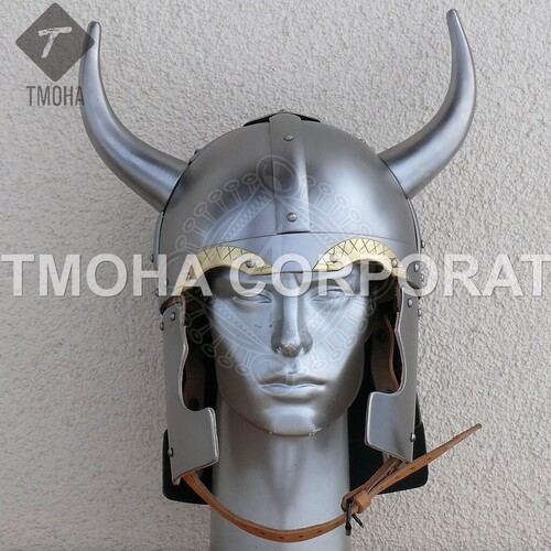 Medieval Armor Helmet Knight Helmet Crusader Helmet Ancient Helmet Fantasy Viking helmet with brass eyebrows AH0513
