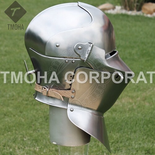 Medieval Armor Helmet 16 Gage Steel Antique Visor Armor Helmet 