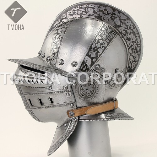 Medieval Armor Helmet Knight Helmet Crusader Helmet Ancient Helmet Maximilian Armet with gorget AH0542