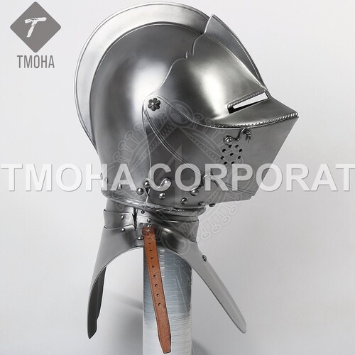 Medieval Armor Helmet Knight Helmet Crusader Helmet Ancient Helmet Steel helmet with flap-up visor AH0547