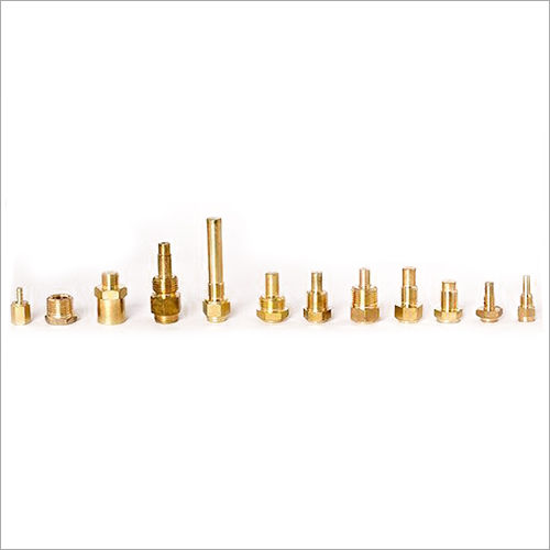 Golden Brass Adaptor Shape Hexagon