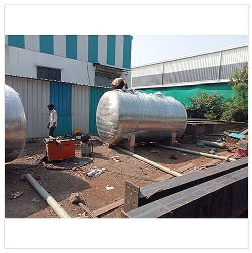 Silver Stainless Steel Tank