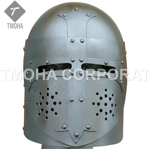 Iron Medieval Armor Helmet Knight Helmet Crusader Helmet Ancient Helmet Armet Helm With Gorget About 1570 Ah0558