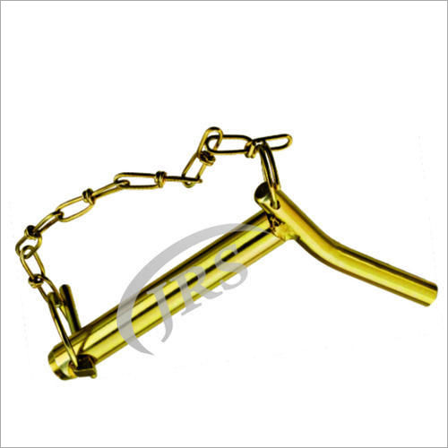 Golden Bent Handle Hitch Pin With Chain