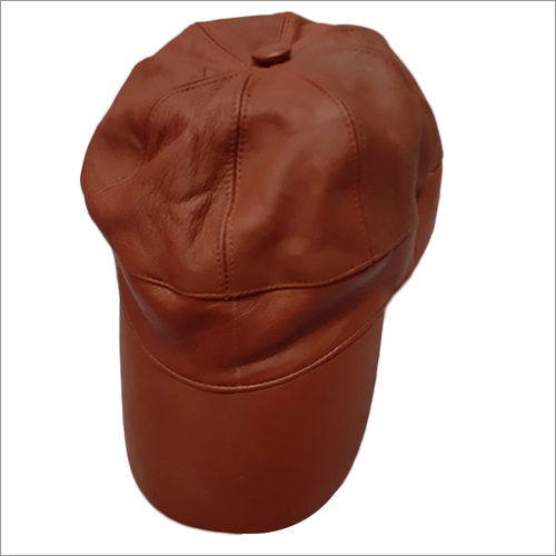 Brown Leather Cap