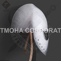 Medieval Armor Helmet Knight Helmet Crusader Helmet Ancient Helmet Norman helmet with ornamented nasal AH0574