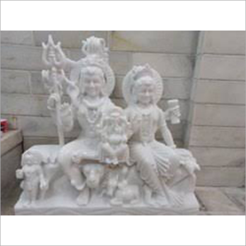Easy To Clean Marble Shiv Parvati Statue