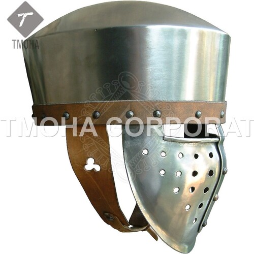 Medieval Armor Helmet Knight Helmet Crusader Helmet Ancient Helmet Conical nasal helmet with short aventail AH0579