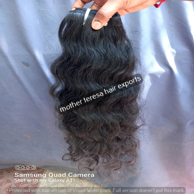 One Donor Soft Hair.south Indian Hot Selling Temple Human Hair Weaving.best Selling Hair