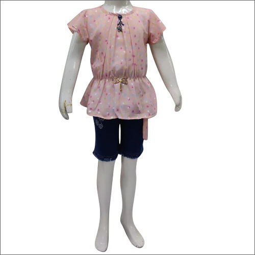 Washable Girl Cotton Shorts And Top