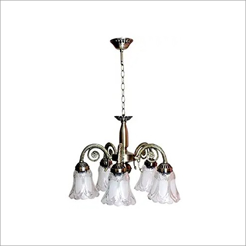 Silver Ceiling Mounted Antique Chandelier