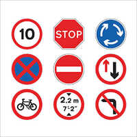 Road Safety Sign Board - Material: Metal