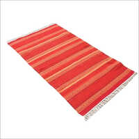 Stripes Modern Cotton Durries - Rectangular Shape, Handmade, 3-5 Mm Thickness, Machine Washable | Ideal For Floors, Picnics, Weddings