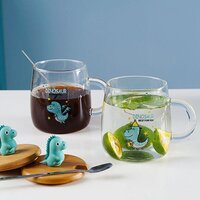 Dinosaur Glass Cup With Spoon