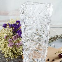 10inch Diamond Pattern Glass Vase