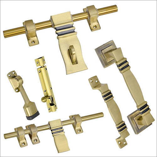 Altroz Aluminium Brass Gold-Black Single Door Kit