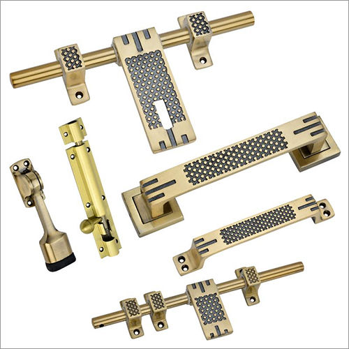 Star Aluminium Brass Gold-Black Single Door Kit