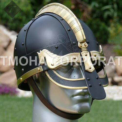 Medieval Armor Helmet Knight Helmet Crusader Helmet Ancient Helmet Viking helmet with wide nasal AH0647