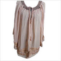 Italy New Long Sleeve Top - Cotton Blend, Sizes: Xs-xxl, Dark Brown | Full Sleeves, Embroidered Pattern, Washable, All Season