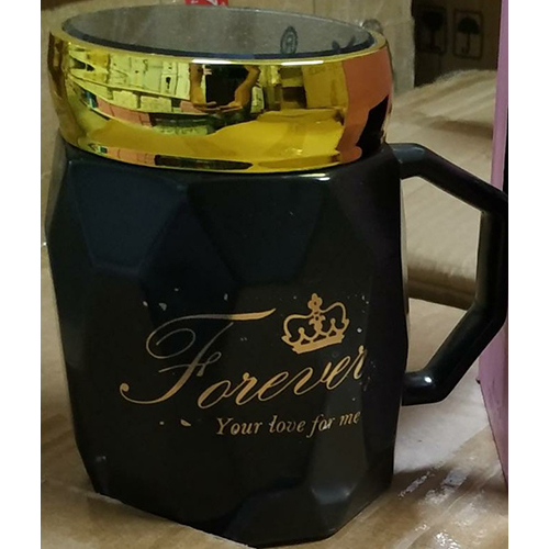 Forever Coffee Mug With Glass Mirror Lid