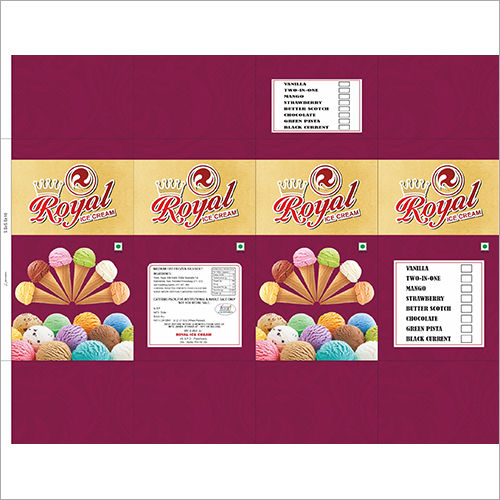 Glossy Lamination Royal Ice Cream Packaging Box