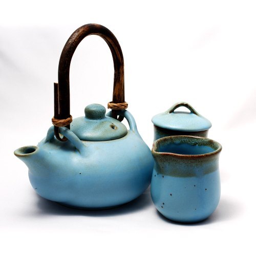Blue Ceramic Tea Pot Set