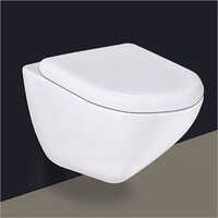 Ceramic Snow Wall Hung Toilet - One Piece Round Design | Wall Mounted, Elegant White Finish