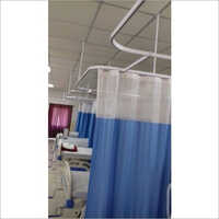 Hospital Curtain Track - White Color Coated Aluminum, Curved Design With Corrosion Resistance