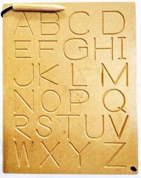 Wooden Capital Alphabet Writing Practice Tracing Board