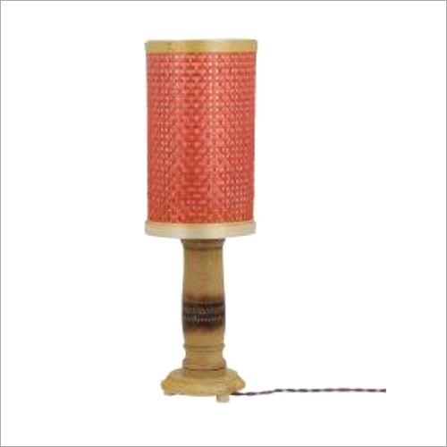 Round Cylindrical Knitted Bamboo Table Lamps