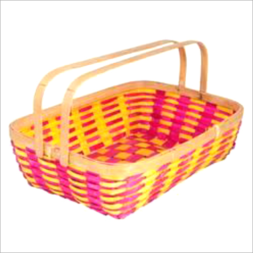 Round Cylindrical Bamboo Basket