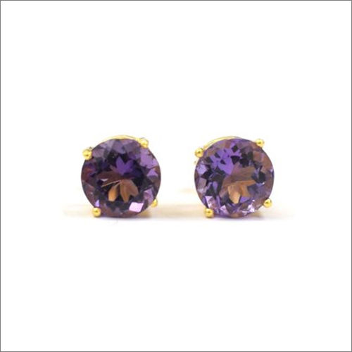 925 Sterling Silver Amethyst Gemstone Earring