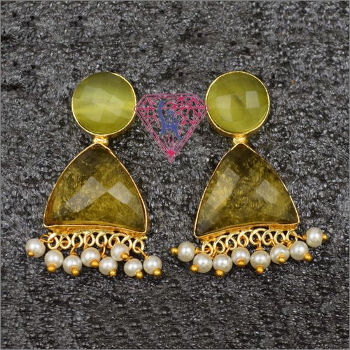 Designer Gemstone Earring Size: Customized