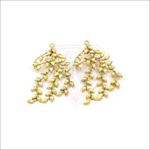 Oxidized Brass Gemstone Earring