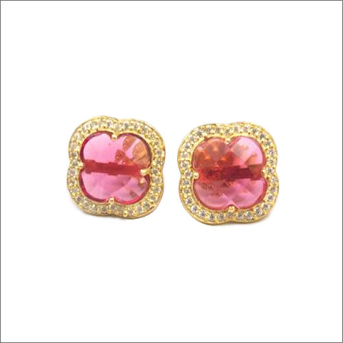 Ruby Gemstone Earring Size: Customized