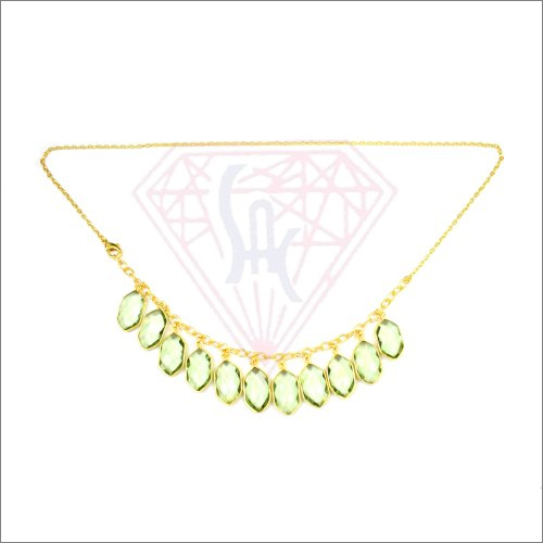 Green Amethyst Gemstone Necklace