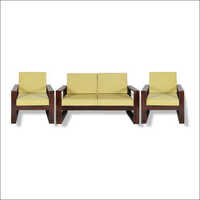 Four Seater Sofa Set - Wooden Frame With Cushion Back, 5 Inch Floor Clearance | Modern Design, Durable Indoor Furniture