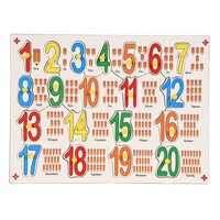 Wooden Numbers Board With Picture and Knobs