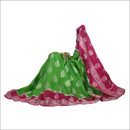 Banarasi Handwoven Waam Rani Border Silk Saree