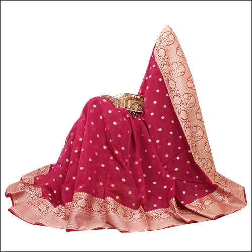 Banarasi Handwoven Semi Georgette Silk Saree