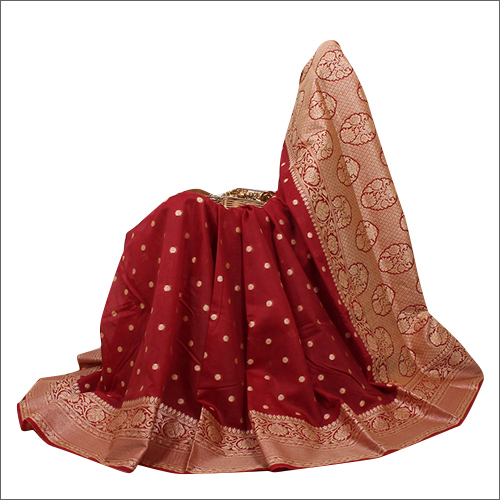 Red Banarasi Handwoven Georgette Silk Saree