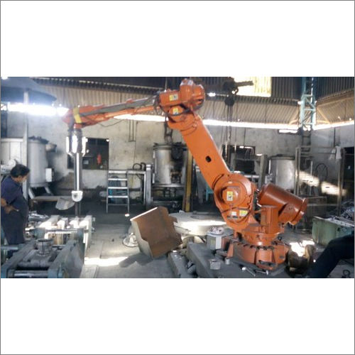 Orange Industrial Robotic Automation Solutions Machine