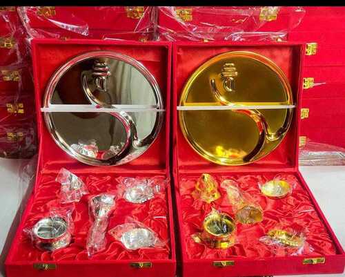 Brass Pooja Thali Gift Set
