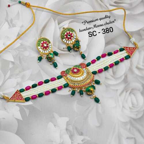 Kundan Meenakari Choker Set