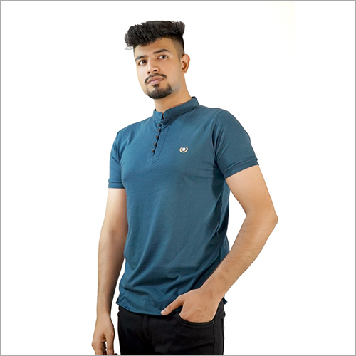Chinese Collar Half Sleeve T-Shirt