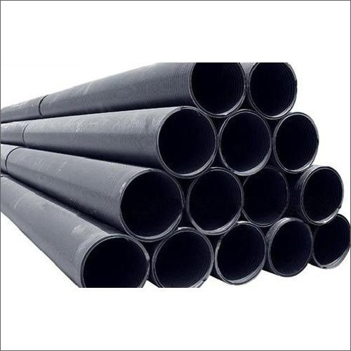 Underground Double Wall HDPE Pipes - HDPE, 200 Millimeter Diameter, Black Color, 6 Meter Length | Utilized for Potable Water, Wastewater, and Hazardous Chemicals