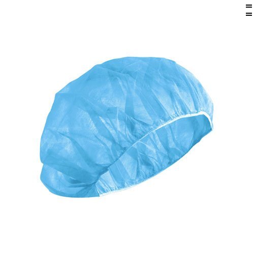 Blue Disposable Non Woven Bouffant Cap