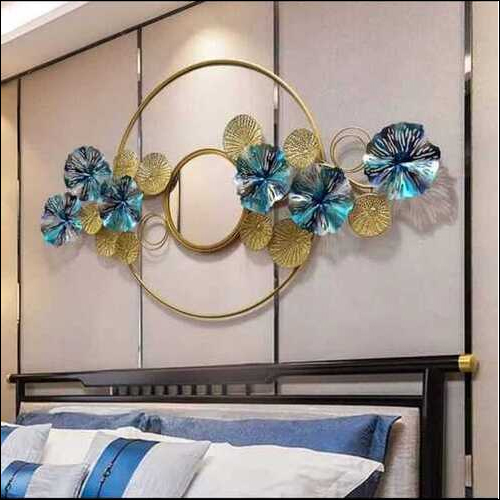 2 Circle With Floral Designing And A Mirror Hanging Wall Art Application: Use For Interior Decoration To Catch The Guest Attention