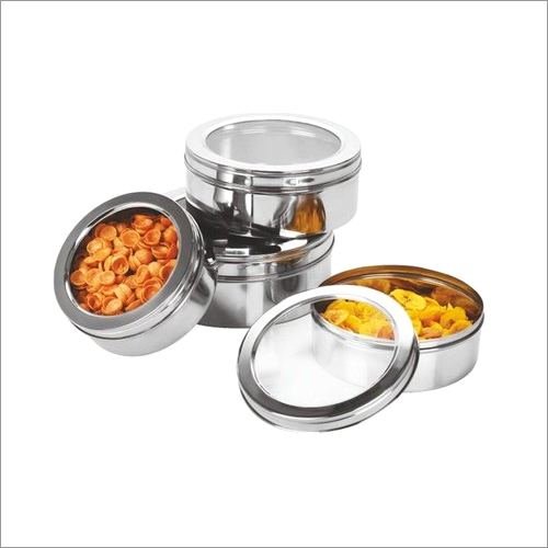 4 Piece Stainless Steel Snack Storage Box