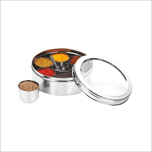 Stainless Steel Round Spice Box